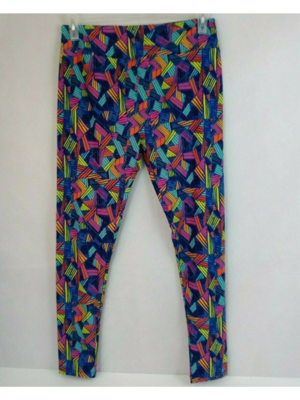 New LuLaRoe Tall & Curvy Leggings With Bright Colorful Mosaic Lines Design